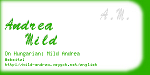 andrea mild business card